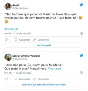 Sequência dramática forte de Maria Marruá, emocionou o público de "Pantanal" (Foto: Reprodução / Twitter) Sequência dramática forte de Maria Marruá, emocionou o público de "Pantanal" (Foto: Reprodução / Twitter)
