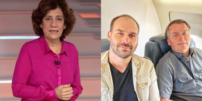 Miriam Leitão foi atacada por Eduardo Bolsonaro (Foto: Reprodução/TV Globo/Instagram) Miriam Leitão foi atacada por Eduardo Bolsonaro (Foto: Reprodução/TV Globo/Instagram)