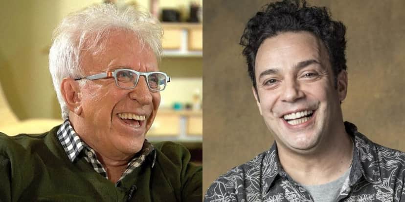 Moacyr Franco e Marcelo Médici estrelarão série na Band (Foto: Reprodução/Record/TV Globo) Moacyr Franco e Marcelo Médici estrelarão série na Band (Foto: Reprodução/Record/TV Globo)
