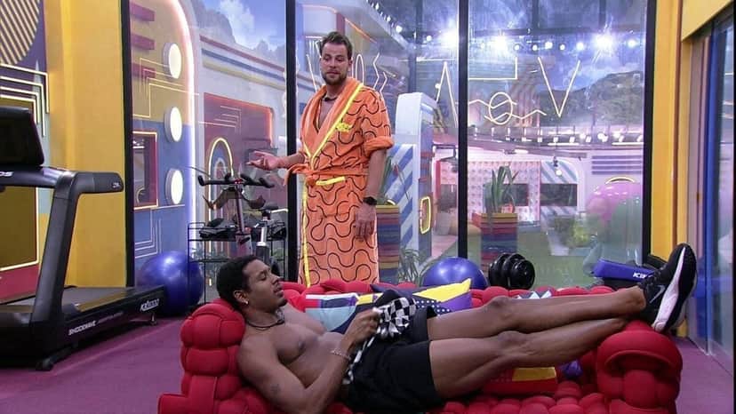BBB22: Gustavo conversa com Paulo André e Pedro Scooby sobre jogo (Foto: Reprodução) BBB22: Gustavo conversa com Paulo André e Pedro Scooby sobre jogo (Foto: Reprodução)