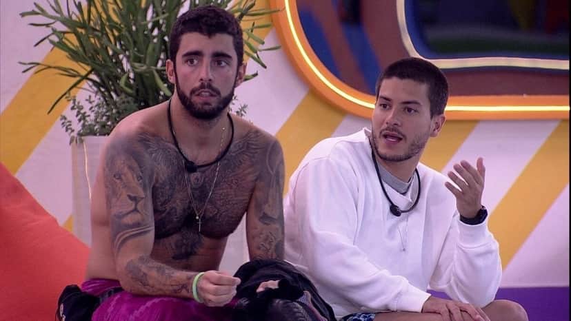BBB22: Pedro Scooby e Arthur Aguiar falam de música (Foto: Reprodução) BBB22: Pedro Scooby e Arthur Aguiar falam de música (Foto: Reprodução)