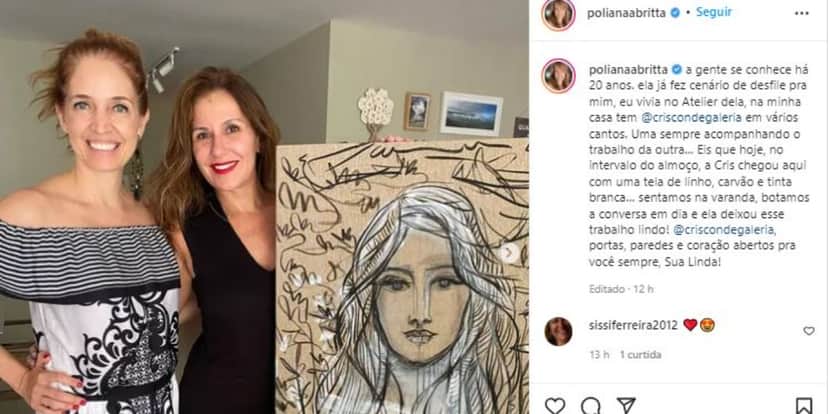 Poliana Abritta com amiga nas redes sociais (Foto: Reprodução/Instagram) Poliana Abritta com amiga nas redes sociais (Foto: Reprodução/Instagram)