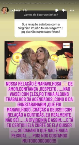 Poliana Rocha falou da relação com Virgínia Fonseca (Foto: Reprodução) Poliana Rocha falou da relação com Virgínia Fonseca (Foto: Reprodução)