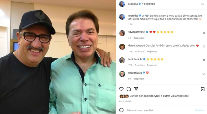 Ratinho posou ao lado de Silvio Santos e confirmou tudo (Foto: Reprodução) Ratinho posou ao lado de Silvio Santos e confirmou tudo (Foto: Reprodução)