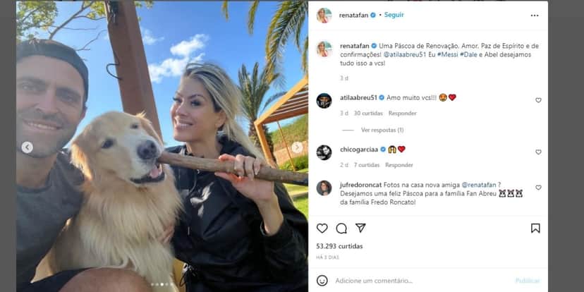 Renata Fan expõe ao mundo com quem vive relação e recebe apoio de comentarista do Jogo Aberto: "Amo muito" Renata Fan expõe ao mundo com quem vive relação e recebe apoio de comentarista do Jogo Aberto: "Amo muito"