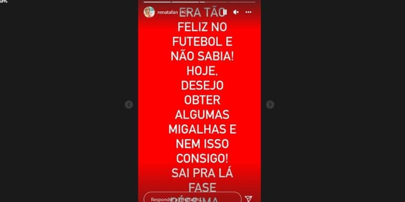 "Fase péssima", Renata Fan é cortada no Jogo Aberto e detona: "Não estou entendendo essas regras do programa" "Fase péssima", Renata Fan é cortada no Jogo Aberto e detona: "Não estou entendendo essas regras do programa"