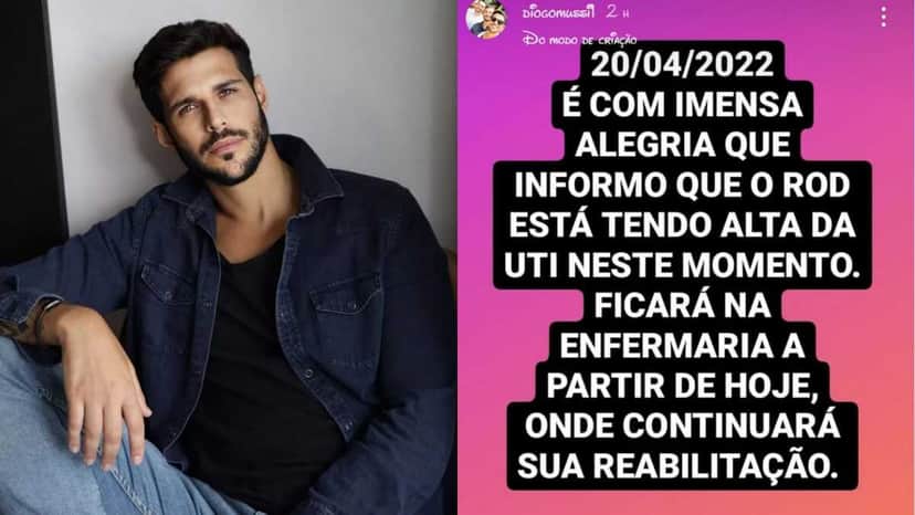 Rodrigo Mussi recebe alta da UTI (Foto: Reprodução/Montagem/Instagram) Rodrigo Mussi recebe alta da UTI (Foto: Reprodução/Montagem/Instagram)