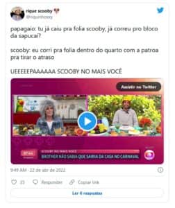 Pedro Scooby deixa Ana Maria Braga em choque ao falar de noite de sexo após deixar o BBB22 (Foto: Reprodução / Twitter) Pedro Scooby deixa Ana Maria Braga em choque ao falar de noite de sexo após deixar o BBB22 (Foto: Reprodução / Twitter)