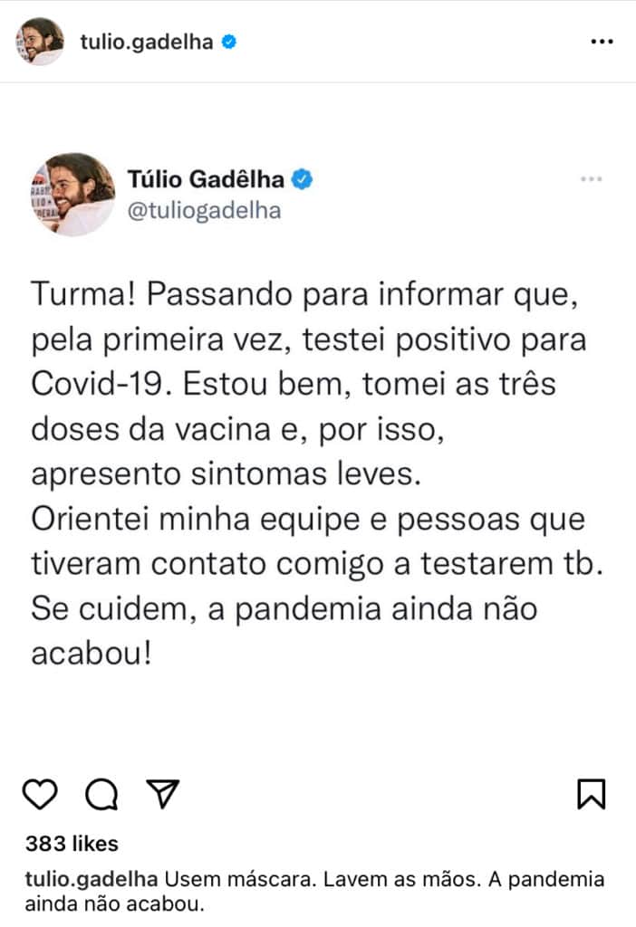 Namorado de Fátima Bernardes comunica diagnóstico de grave doença, se isola e confirma o pior: “Não acabou” Namorado de Fátima Bernardes comunica diagnóstico de grave doença, se isola e confirma o pior: “Não acabou”