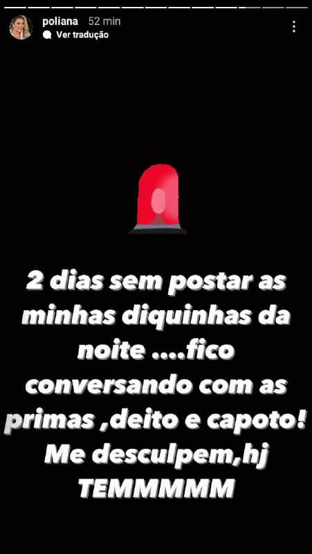Poliana Rocha reclama de falta de rotina (Foto: Reprodução/ Instagram)