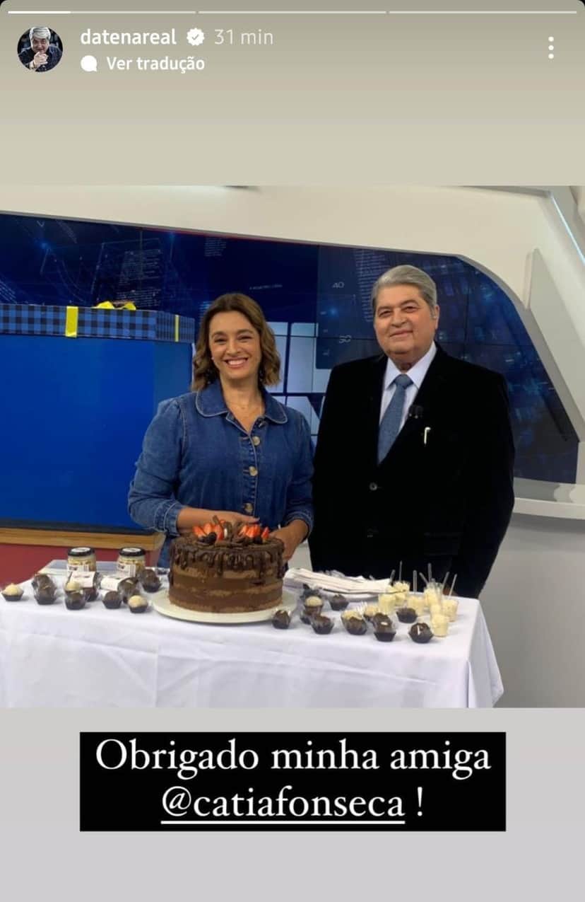 Publicação de Datena nos stories (Foto: Reprodução/ Instagram) Publicação de Datena nos stories (Foto: Reprodução/ Instagram)