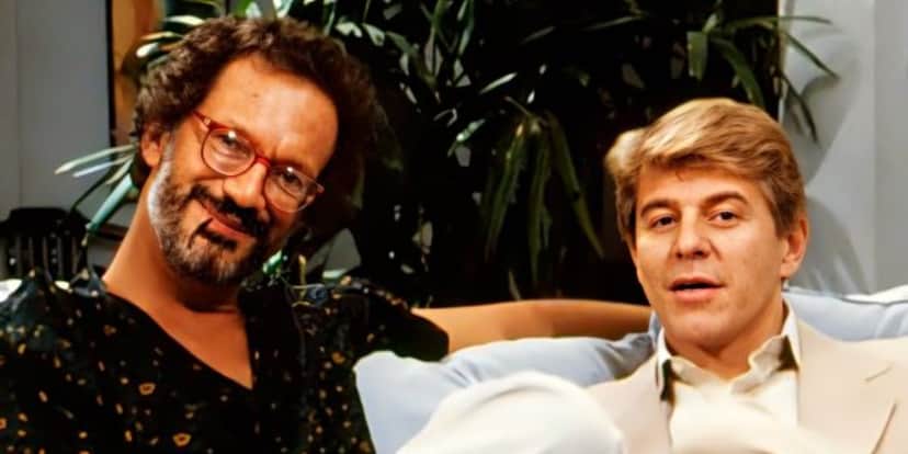 Ricardo Petraglia e Miguel Falabella em "As Noivas de Copacabana" (Foto: Reprodução/TV Globo) Ricardo Petraglia e Miguel Falabella em "As Noivas de Copacabana" (Foto: Reprodução/TV Globo)