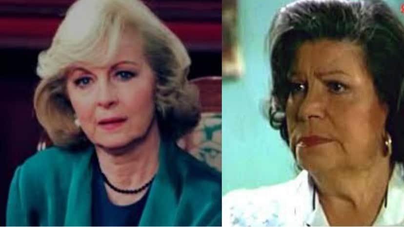 Irán Eory (dona Lourdes) e Meche Barba (tia Abigail) Irán Eory (dona Lourdes) e Meche Barba (tia Abigail)