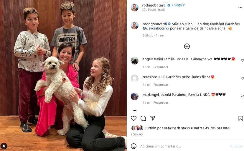 Rodrigo Bocardi decidiu expor a família e assumiu com quem é casado (Foto: Reprodução/ Instagram) Rodrigo Bocardi decidiu expor a família e assumiu com quem é casado (Foto: Reprodução/ Instagram)