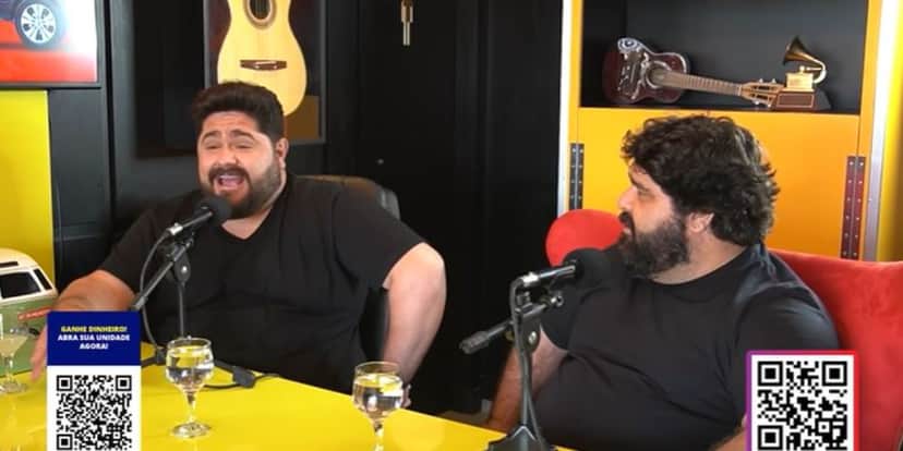 César Menotti e Fabiano no podcast "Prosa de Sertanejeiro" (Foto: Reprodução/YouTube) César Menotti e Fabiano no podcast "Prosa de Sertanejeiro" (Foto: Reprodução/YouTube)