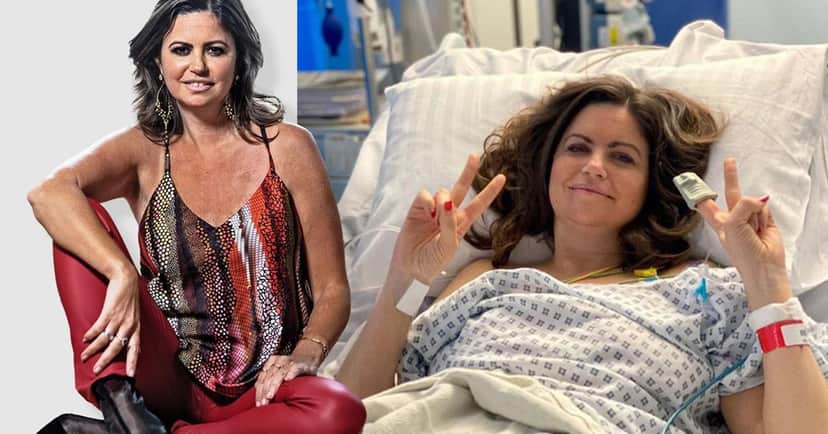 A jornalista inglesa Deborah James antes e durante seu tratamento contra câncer A jornalista inglesa Deborah James antes e durante seu tratamento contra câncer