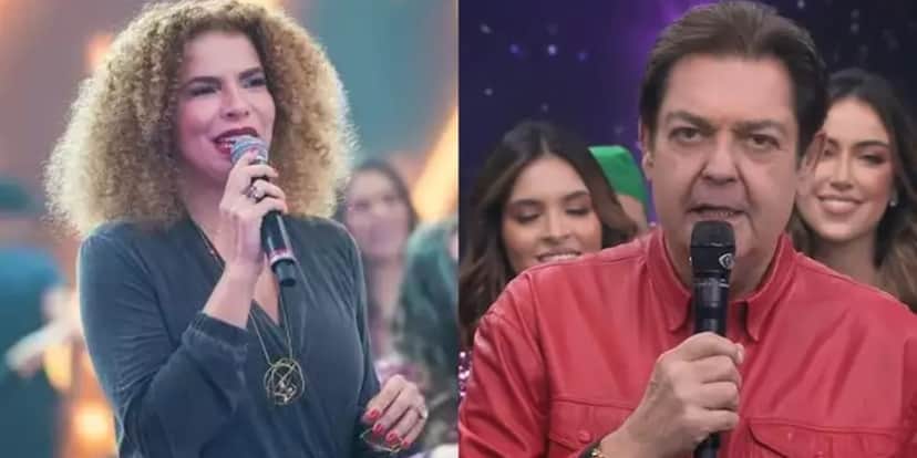 Vanessa da Mata e Faustão - Foto: Reprodução Vanessa da Mata e Faustão - Foto: Reprodução