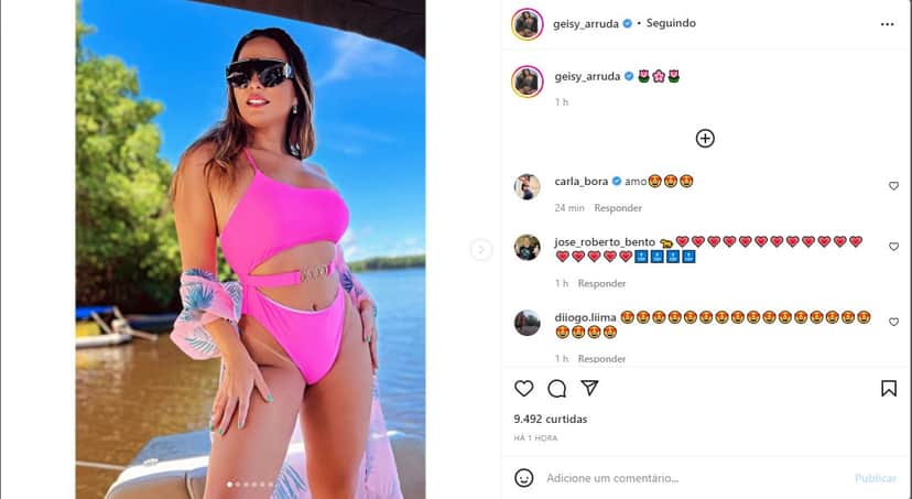 Geisy Arruda esbanja corpão em foto sensual - Foto: Reprodução Geisy Arruda esbanja corpão em foto sensual - Foto: Reprodução