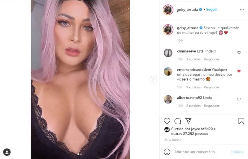Geisy Arruda apostou na sensualidade (Foto: Reprodução/ Instagram) Geisy Arruda apostou na sensualidade (Foto: Reprodução/ Instagram)