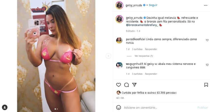 Famosa apostou na sensualidade (Foto: Reprodução/ Instagram) Famosa apostou na sensualidade (Foto: Reprodução/ Instagram)