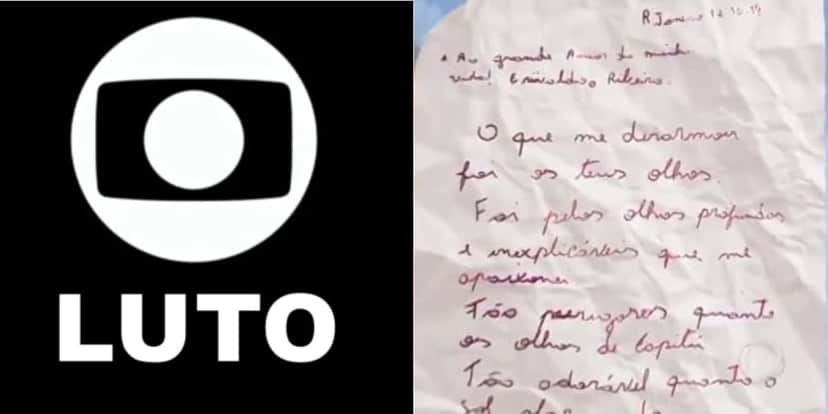 Trecho da carta de despedida de Leila Lopes (Foto: Reprodução/R7) Trecho da carta de despedida de Leila Lopes (Foto: Reprodução/R7)