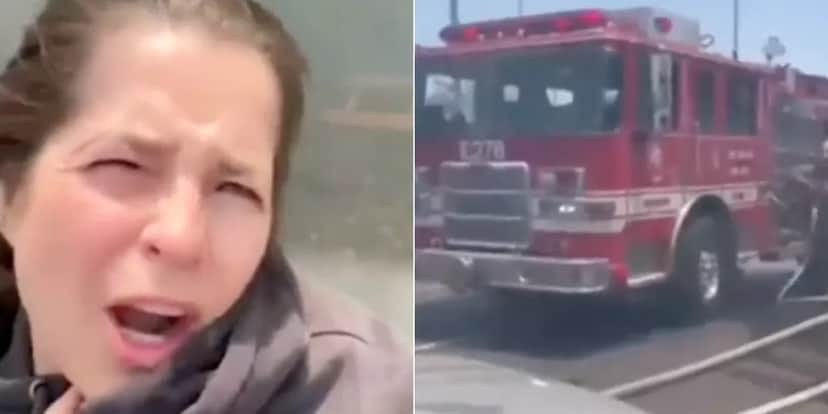 Atriz compartilhou imagens do incêndio em seu Instagram (Imagem: Montagem) Atriz compartilhou imagens do incêndio em seu Instagram (Imagem: Montagem)