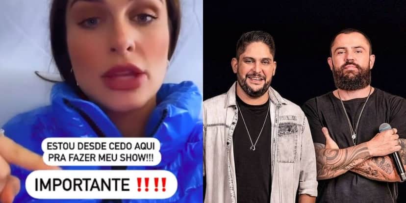Jorge e Mateus dão show de estrelismo frente à multidão e expulsam famosa de palco: "Não encosta em mim" Jorge e Mateus dão show de estrelismo frente à multidão e expulsam famosa de palco: "Não encosta em mim"