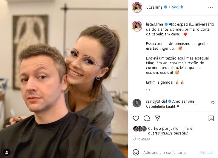 Lucas Lima é casado com Sandy (Foto: Reprodução) Lucas Lima é casado com Sandy (Foto: Reprodução)