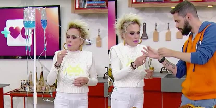 Ana Maria Braga e Cauê Fabiano no "Mais Você" (Foto: Reprodução/TV Globo) Ana Maria Braga e Cauê Fabiano no "Mais Você" (Foto: Reprodução/TV Globo)