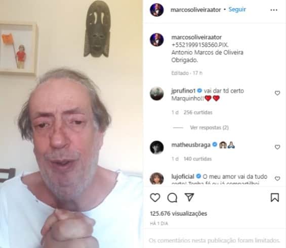 Post de Marcos Oliveira no Instagram (Foto: Reprodução) Post de Marcos Oliveira no Instagram (Foto: Reprodução)