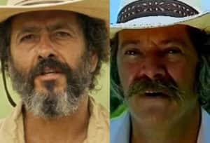 Marcos Palmeira é José Leôncio no remake de Pantanal e Claudia Marzo o da primeira versão (Foto: Reprodução / Globo / SBT) Marcos Palmeira é José Leôncio no remake de Pantanal e Claudia Marzo o da primeira versão (Foto: Reprodução / Globo / SBT)