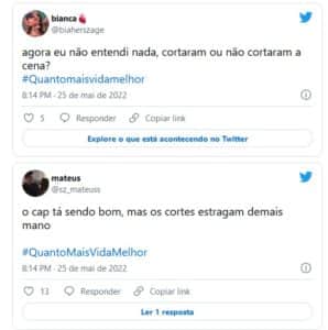 Cena de Paula (Giovanna Antonelli) com vestido de Rose (Bárbara Colen) foi excluída e revoltou público de Quanto Mais Vida, Melhor (Foto: Reprodução / Twitter) Cena de Paula (Giovanna Antonelli) com vestido de Rose (Bárbara Colen) foi excluída e revoltou público de Quanto Mais Vida, Melhor (Foto: Reprodução / Twitter)