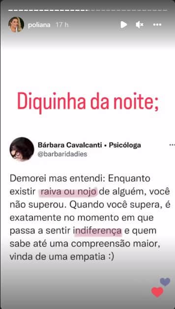 Poliana Rocha expõe verdade sobre superação -Foto: Reprodução Poliana Rocha expõe verdade sobre superação -Foto: Reprodução