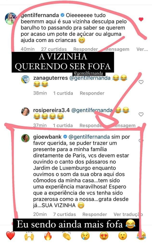 Gio Ewbank e Fernanda Gentil trocaram comentários irônicos nas redes sociais- Foto: Reprodução Gio Ewbank e Fernanda Gentil trocaram comentários irônicos nas redes sociais- Foto: Reprodução