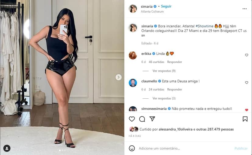 Simaria sensualiza e exibe corpão em fotos provocantes - Foto: Reprodução Simaria sensualiza e exibe corpão em fotos provocantes - Foto: Reprodução