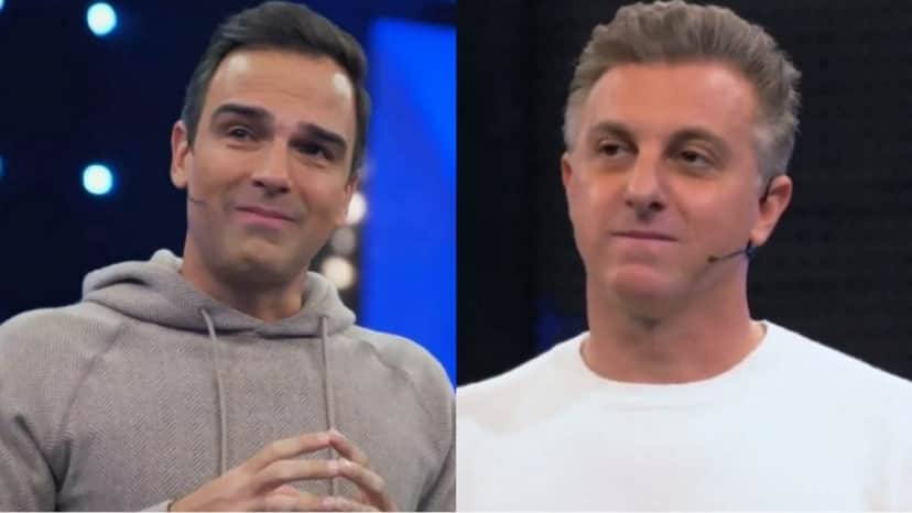 Tadeu Schmidt, comanda o BBB26, e Luciano Huck o Domingão (Reprodução/ Globo) Tadeu Schmidt, comanda o BBB26, e Luciano Huck o Domingão (Reprodução/ Globo)