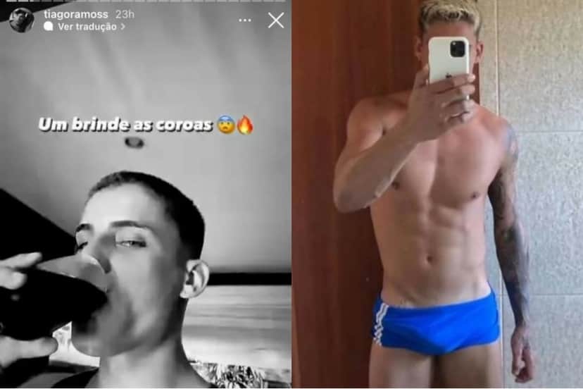 Tiago Ramos em seu Instagram anunciando seu OnlyFans Tiago Ramos em seu Instagram anunciando seu OnlyFans