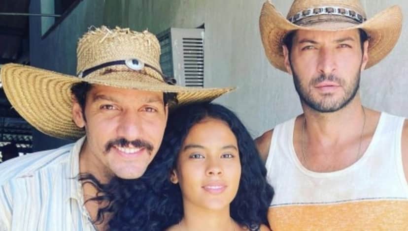 Levi (Leandro Lima) irá disputar Muda (Bella Campos) com Tibério (Guito) em 'Pantanal' (Foto: Reprodução / Globo) Levi (Leandro Lima) irá disputar Muda (Bella Campos) com Tibério (Guito) em 'Pantanal' (Foto: Reprodução / Globo)