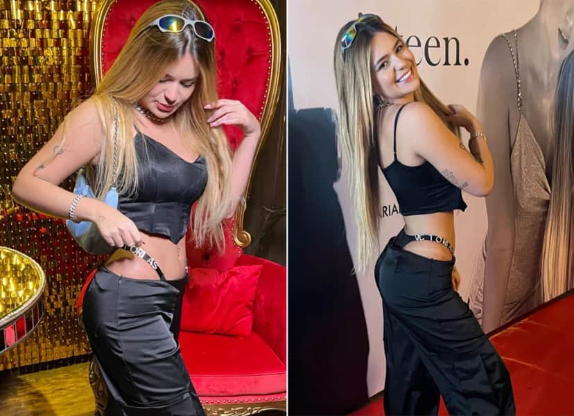 Viih Tube exibindo a alça de sua calcinha em festa (Imagem: Montagem) Viih Tube exibindo a alça de sua calcinha em festa (Imagem: Montagem)