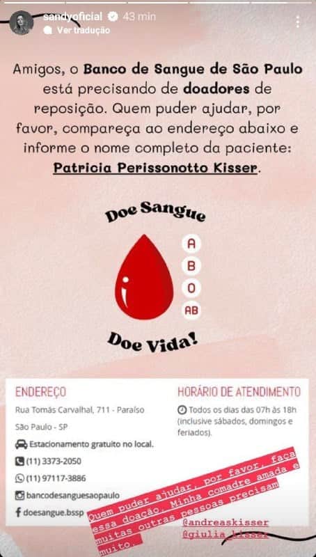 Sandy pediu ajuda para sua amiga (Foto: Reprodução/ Instagram) Sandy pediu ajuda para sua amiga (Foto: Reprodução/ Instagram)