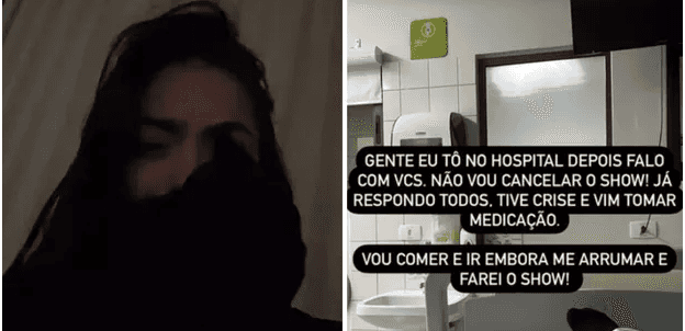 Mc Mirella desabafa aos prantos em seu instagram e vai parar no hospital - Reprodução instagram Mc Mirella desabafa aos prantos em seu instagram e vai parar no hospital - Reprodução instagram