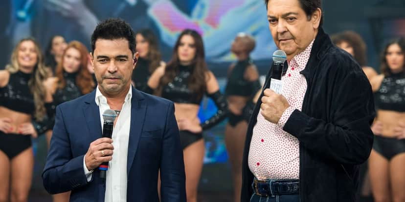 Zezé Di Camargo realizou sonho de fãs e os surpreendeu nos bastidores do Faustão - Reprodução Band Zezé Di Camargo realizou sonho de fãs e os surpreendeu nos bastidores do Faustão - Reprodução Band