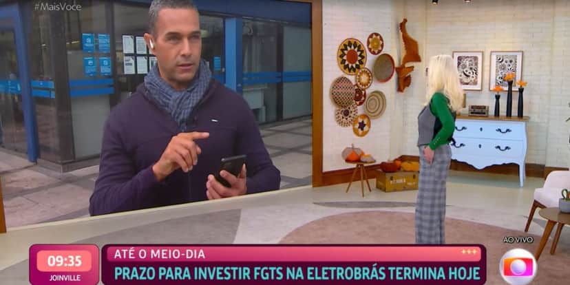 Fabrício Battaglini ficou surpreso com pergunta de Ana Maria Braga (Foto: Reprodução/TV Globo) Fabrício Battaglini ficou surpreso com pergunta de Ana Maria Braga (Foto: Reprodução/TV Globo)