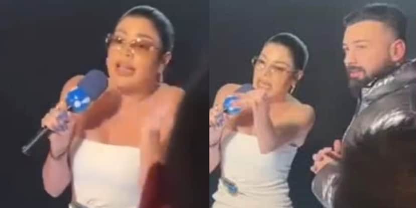 GKay recebeu uma resposta de Sonia Abrão após destratar o repórter Bruno Tálamo (Foto: Reprodução/RedeTV!) GKay recebeu uma resposta de Sonia Abrão após destratar o repórter Bruno Tálamo (Foto: Reprodução/RedeTV!)