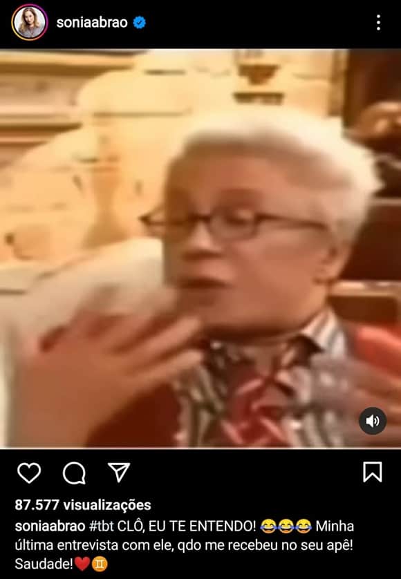Clodovil em última entrevista com Sonia Abrão; Apresentadora publica fala que virou meme Clodovil em última entrevista com Sonia Abrão; Apresentadora publica fala que virou meme