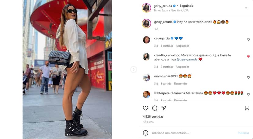 Geisy Arruda sensualiza em fotão no Instagram - Foto: Reprodução Geisy Arruda sensualiza em fotão no Instagram - Foto: Reprodução