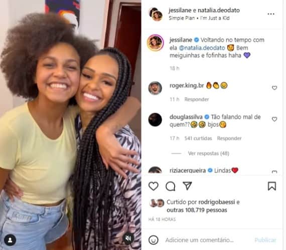 Post de Jessilane e Natália nas redes sociais (Foto: Reprodução/Instagram) Post de Jessilane e Natália nas redes sociais (Foto: Reprodução/Instagram)