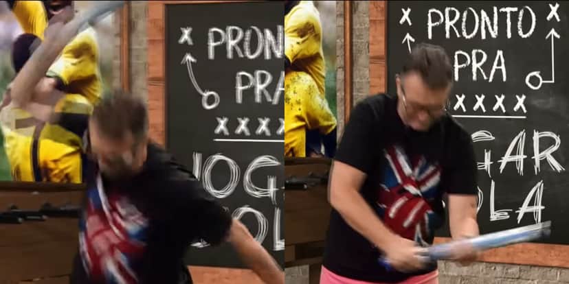 "Você é burro", Neto surta na Band, saca instrumento e vai pra cima de diretor ao vivo: "Desgraçado" "Você é burro", Neto surta na Band, saca instrumento e vai pra cima de diretor ao vivo: "Desgraçado"