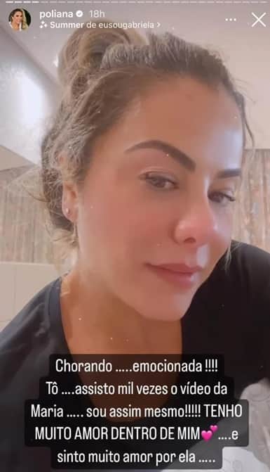 Poliana Rocha aparece emocionada nas redes sociais por causa da neta, Maria Alice Poliana Rocha aparece emocionada nas redes sociais por causa da neta, Maria Alice