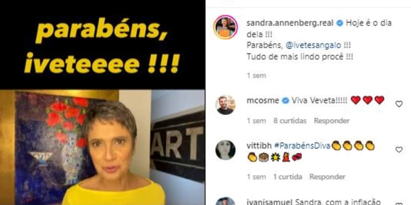 Sandra Annenberg mandou recado a Ivete Sangalo (Foto: Reprodução/Instagram) Sandra Annenberg mandou recado a Ivete Sangalo (Foto: Reprodução/Instagram)